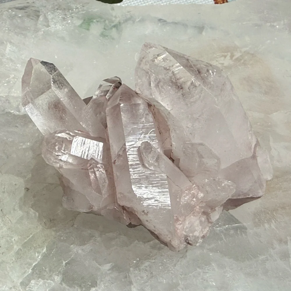 Pink Lemurian Quartz Cluster from Columbia - Picture 2 of 6